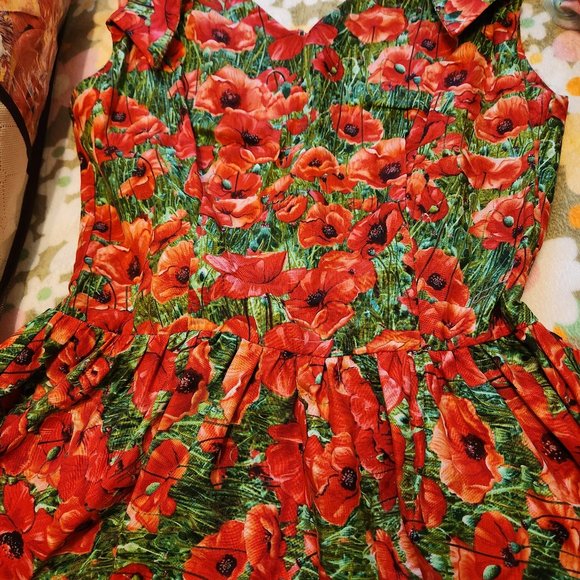 Bernie Dexter Poppy Print Dress Saturday - Picture 1 of 3